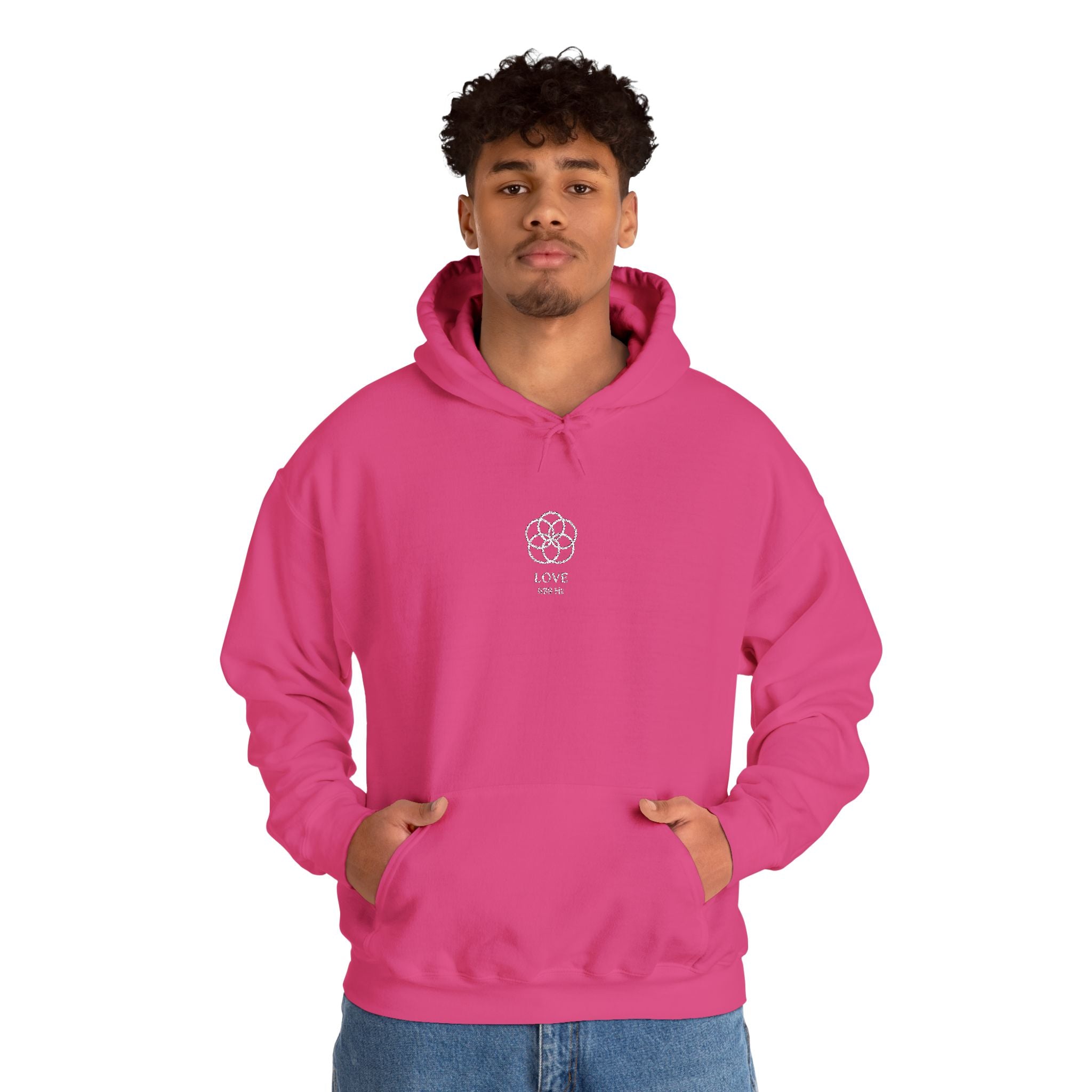 F°6 - LOVE - EMBROIDERED Unisex Heavy Blend™ Hooded Sweatshirt