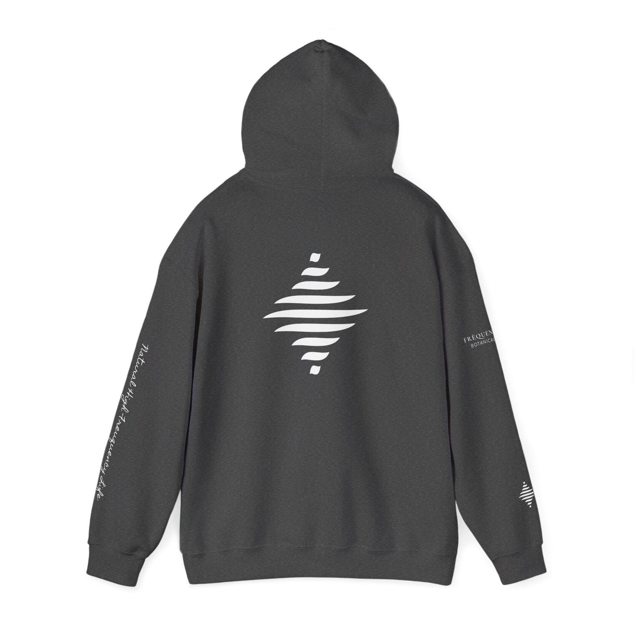 Power 528 Hz Star Logo Hoodie | Frequency Botanical Minimalist Design
