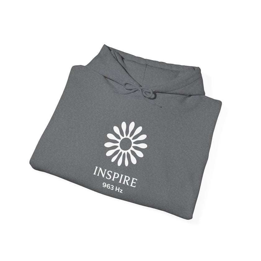 Inspire 965 Hz Star Logo Hoodie | Frequency Botanical Minimalist Design