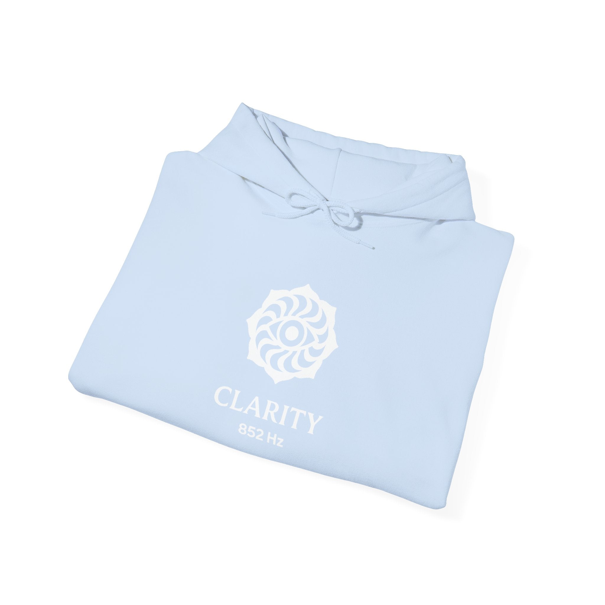 Clarity 852 Hz Star Logo Hoodie | Frequency Botanical Minimalist Design