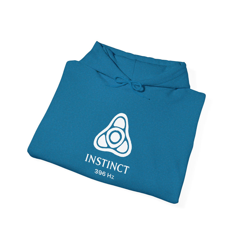Instinct 396 Hz Star Logo Hoodie | Frequency Botanical Minimalist Design