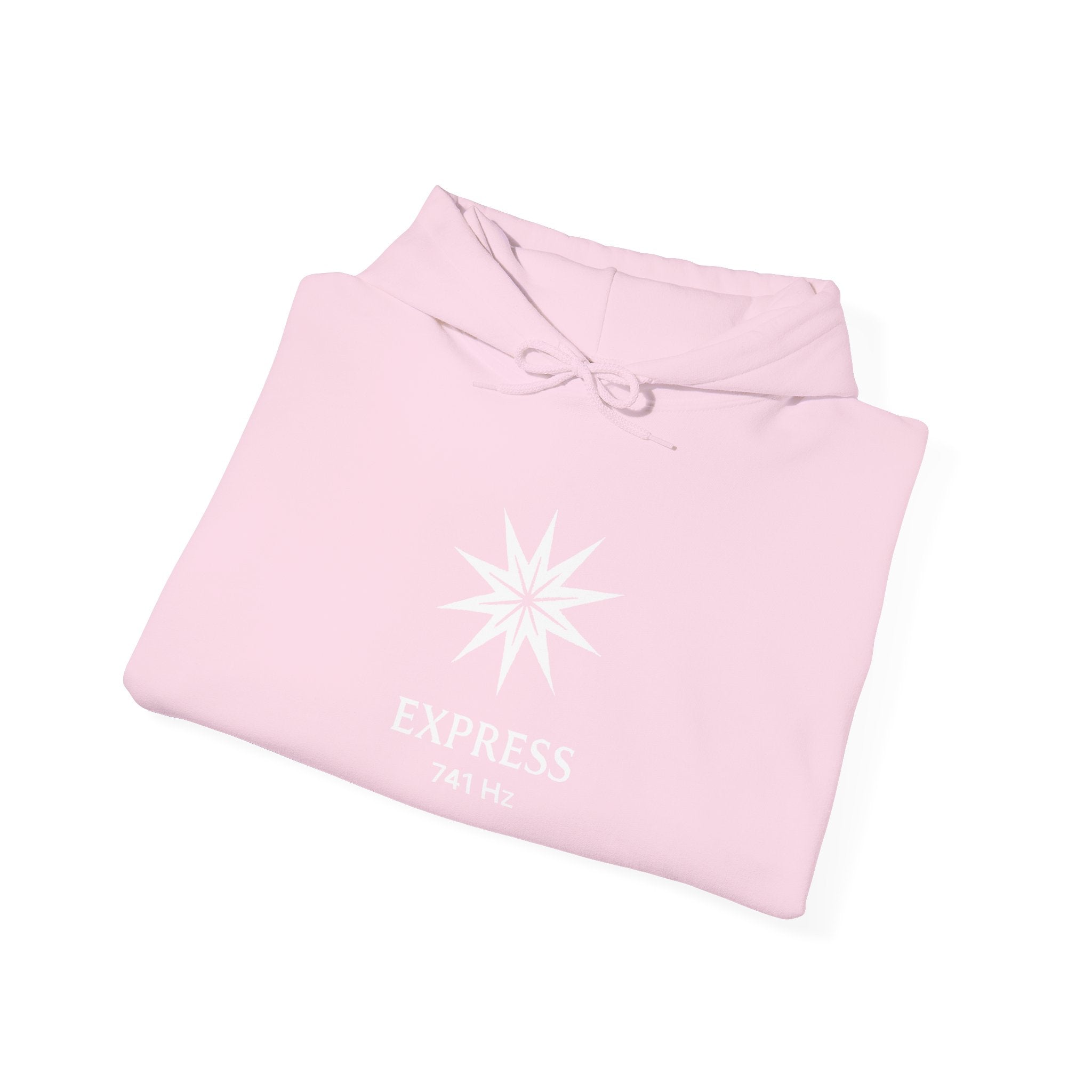 Express 741 Hz Star Logo Hoodie | Frequency Botanical Minimalist Design