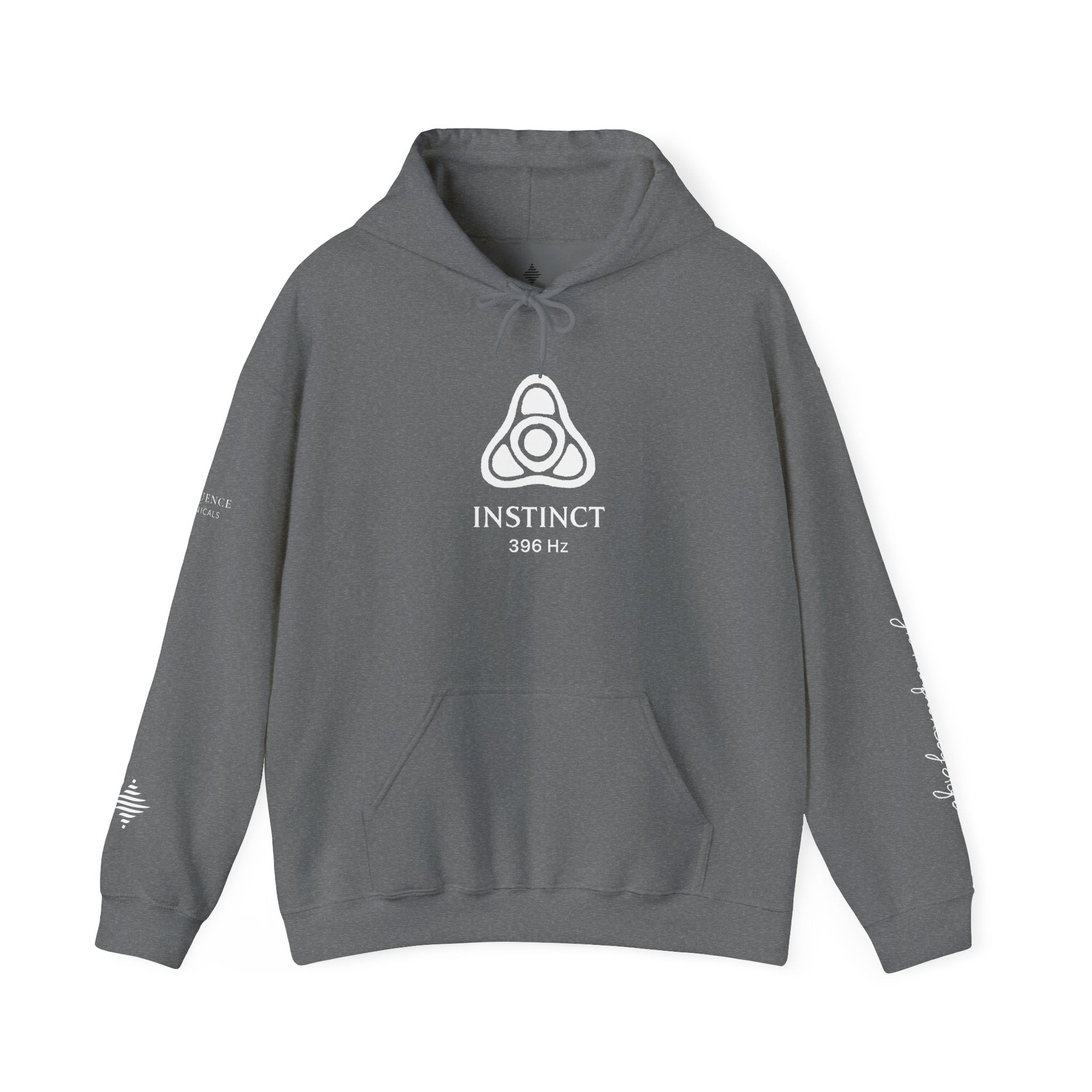 Instinct 396 Hz Star Logo Hoodie | Frequency Botanical Minimalist Design