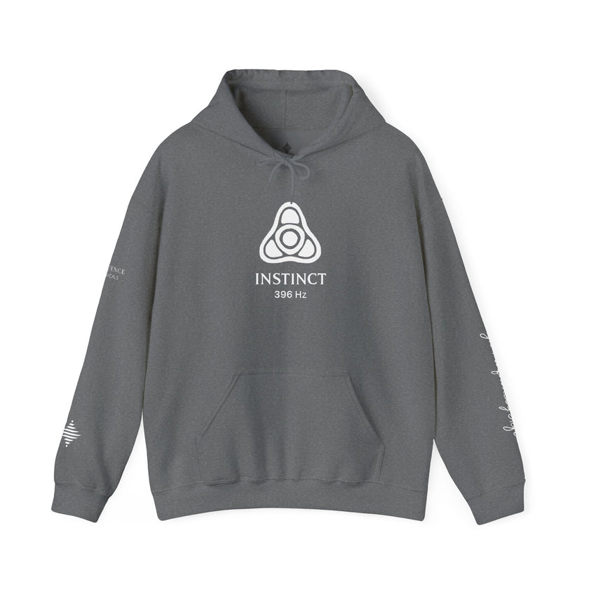 Instinct 396 Hz Star Logo Hoodie | Frequency Botanical Minimalist Design