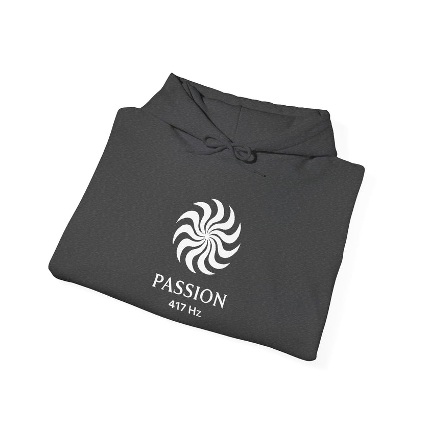 Passion 417 Hz Star Logo Hoodie | Frequency Botanical Minimalist Design