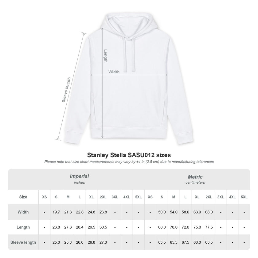 Frequence Sounder Hoodie — Minimalist Organic Pullover with Geometric Soundwave Graphics