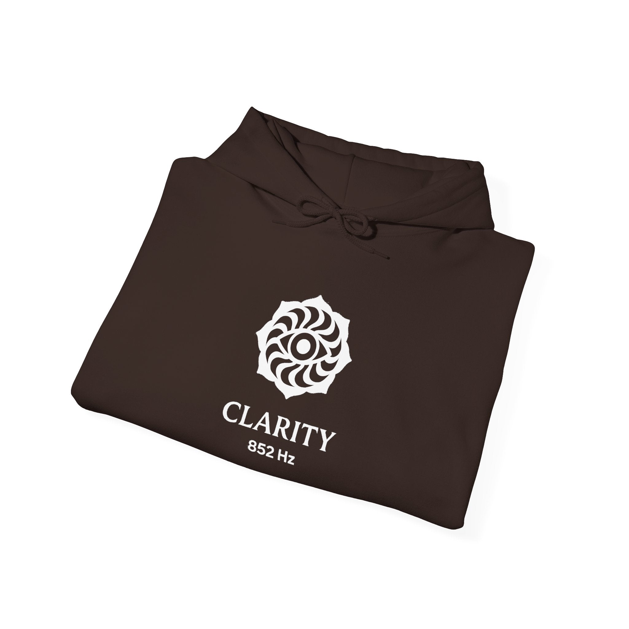 Clarity 852 Hz Star Logo Hoodie | Frequency Botanical Minimalist Design