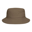 Frequénce Botanicals Embroidered Bucket Hat — Earthy Brown Garden Logo Sun Hat