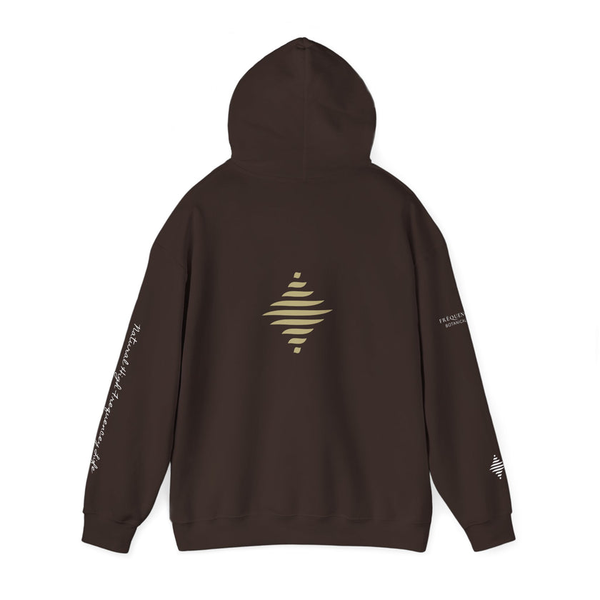 Instinct 396 Hz Star Logo Hoodie | Frequency Botanical Minimalist Design