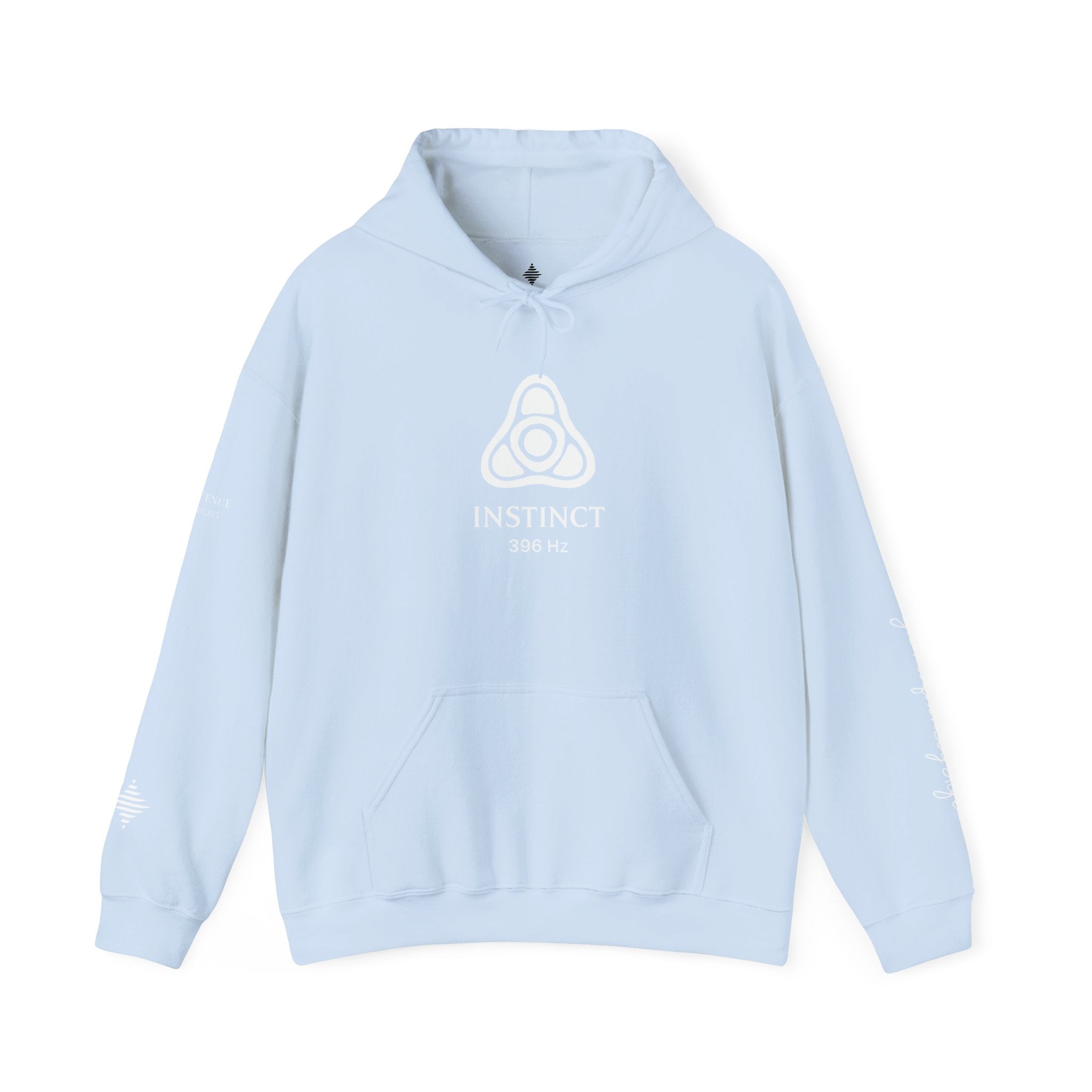 Instinct 396 Hz Star Logo Hoodie | Frequency Botanical Minimalist Design