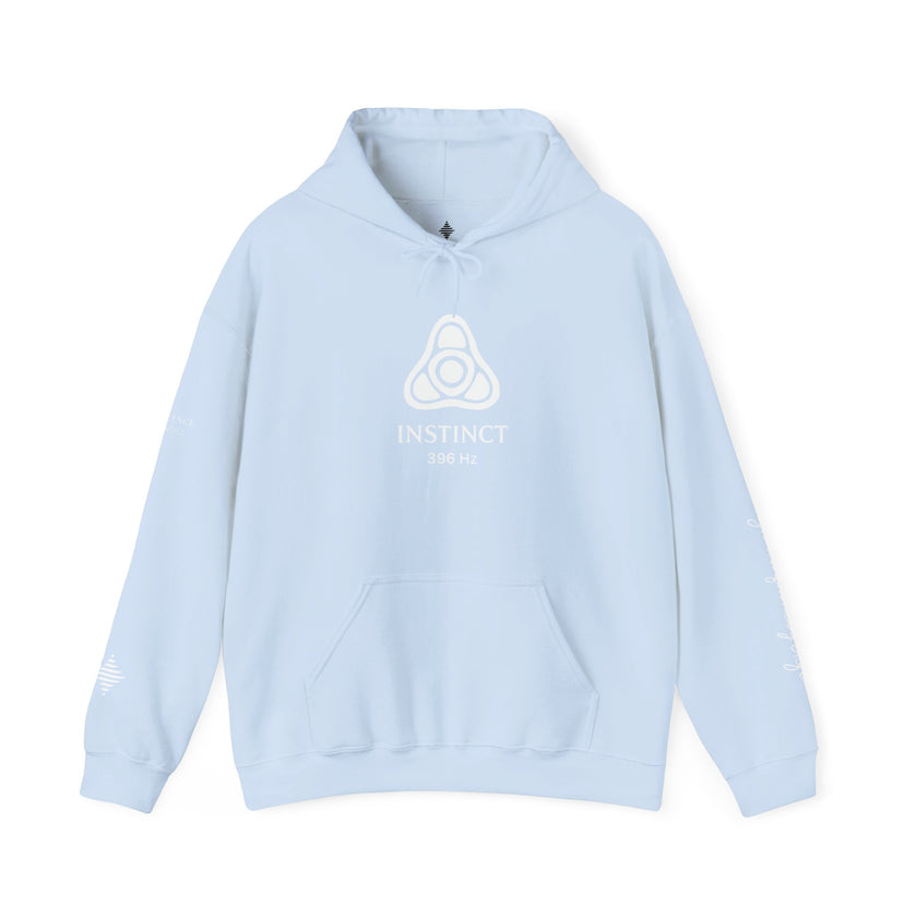 Instinct 396 Hz Star Logo Hoodie | Frequency Botanical Minimalist Design