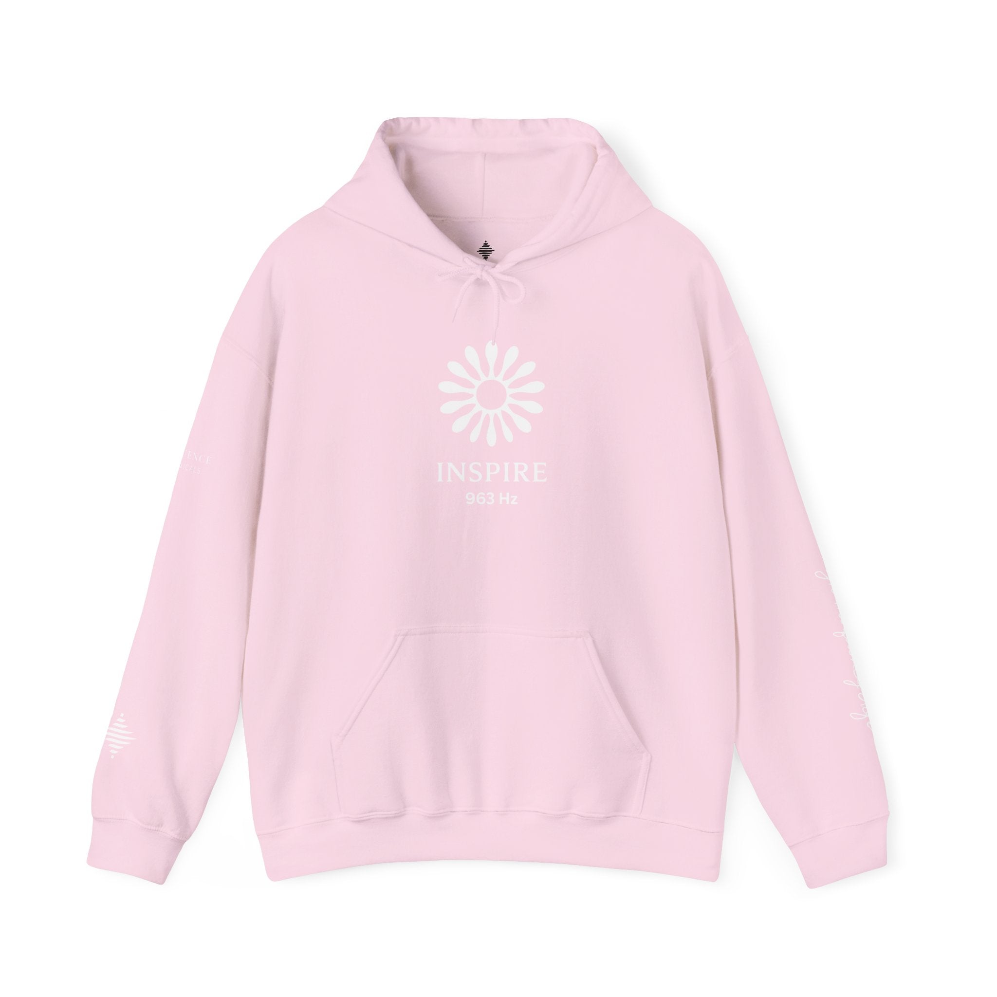 Inspire 965 Hz Star Logo Hoodie | Frequency Botanical Minimalist Design