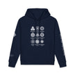 Frequence Sounder Hoodie — Minimalist Organic Pullover with Geometric Soundwave Graphics