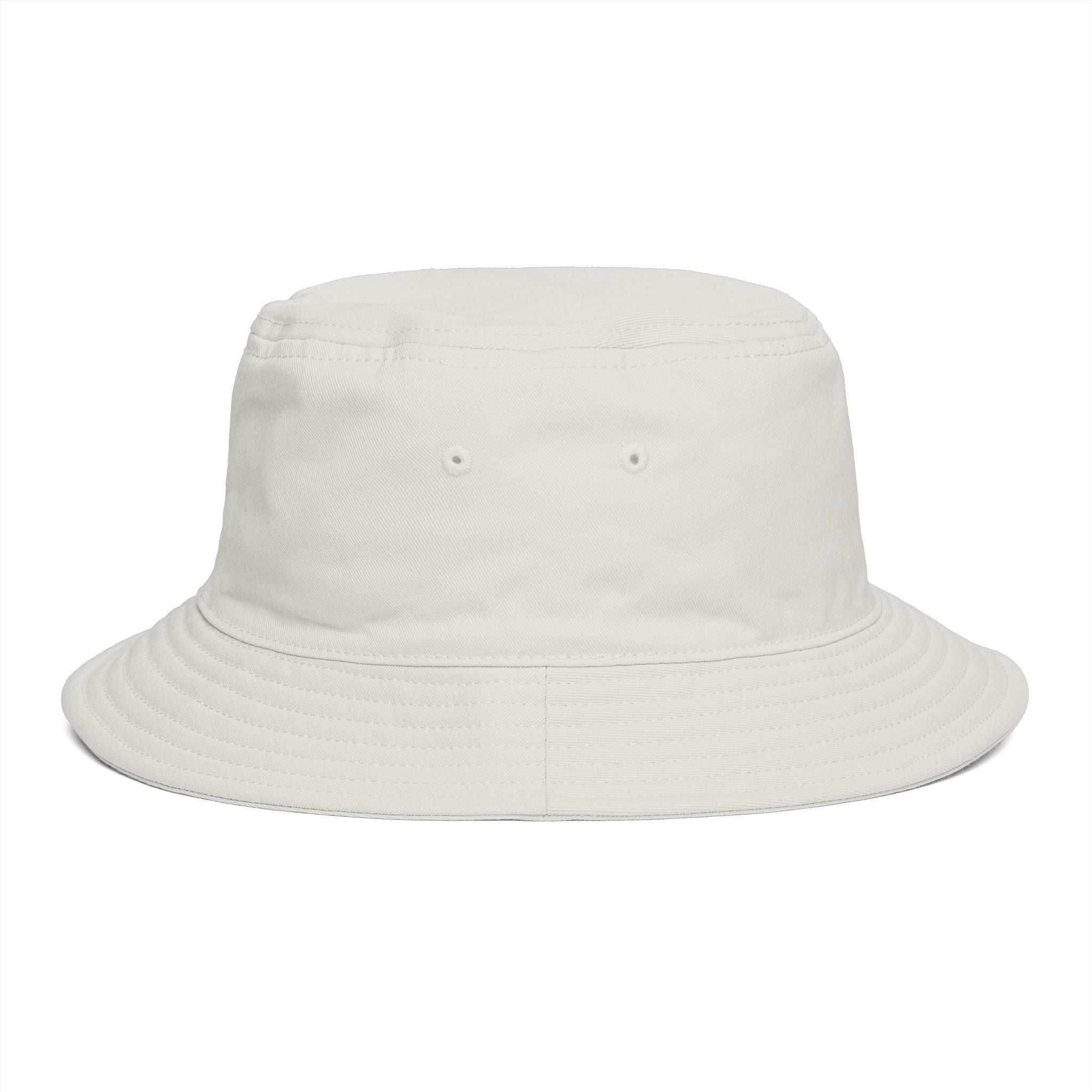 Frequénce Botanicals Embroidered Bucket Hat — Earthy Brown Garden Logo Sun Hat