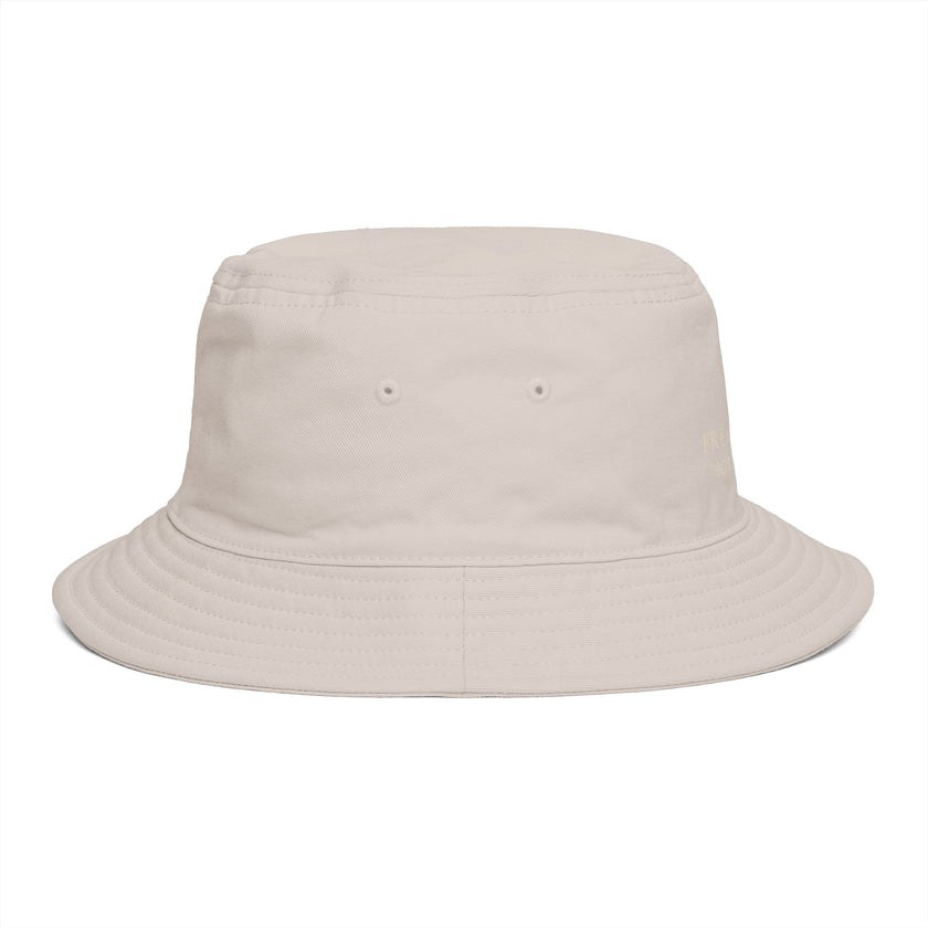 Frequénce Botanicals Embroidered Bucket Hat — Earthy Brown Garden Logo Sun Hat