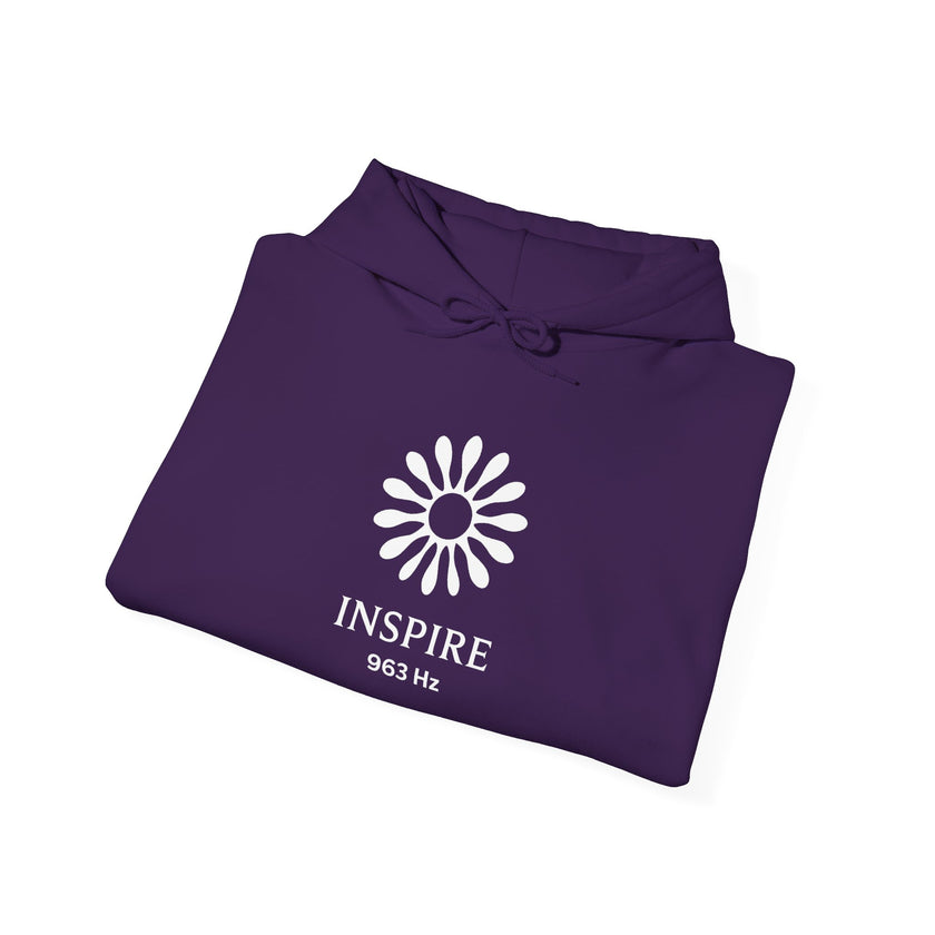 Inspire 965 Hz Star Logo Hoodie | Frequency Botanical Minimalist Design