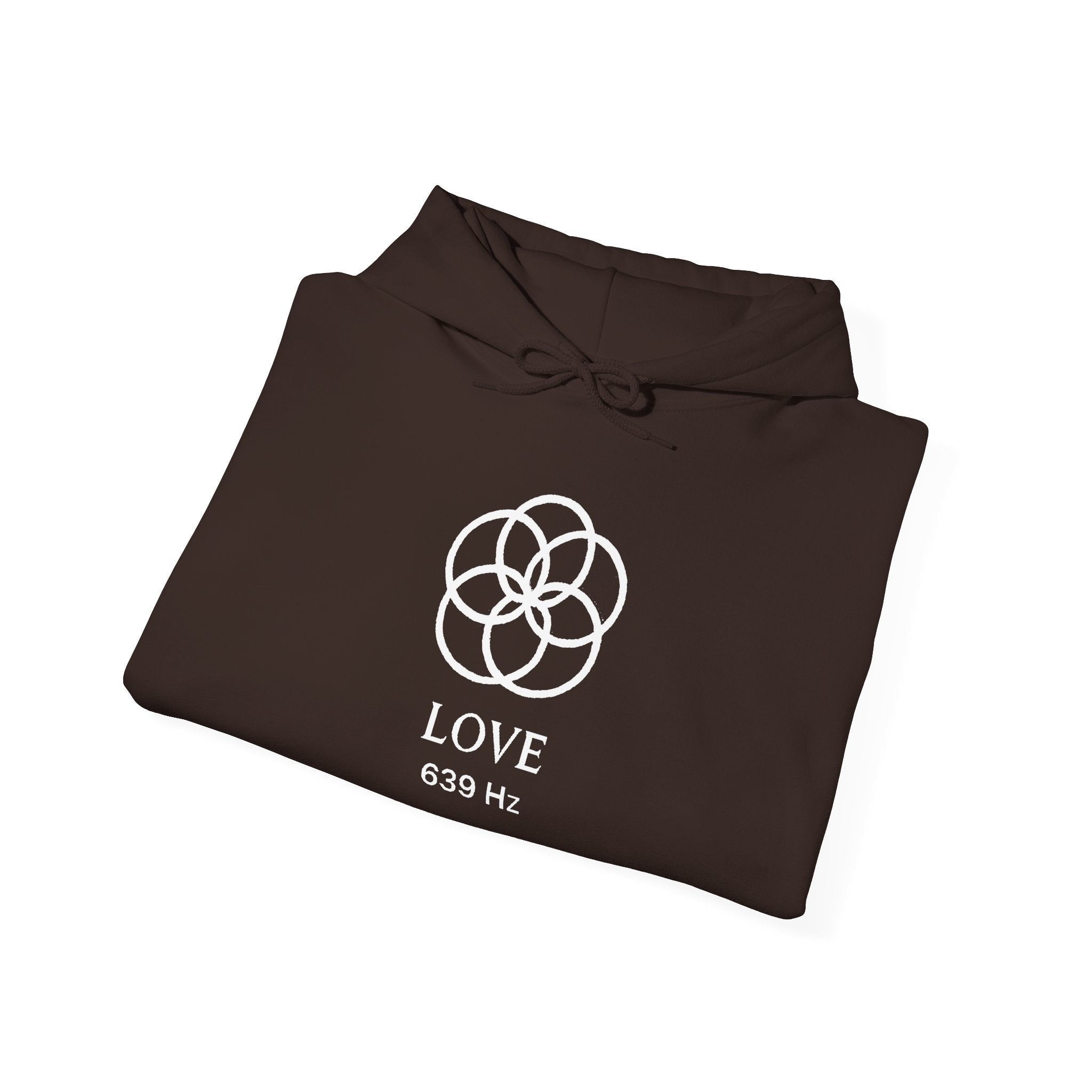 Love 639 Hz Star Logo Hoodie | Frequency Botanical Minimalist Design