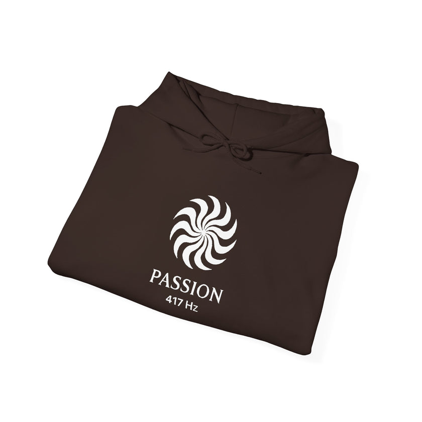 Passion 417 Hz Star Logo Hoodie | Frequency Botanical Minimalist Design