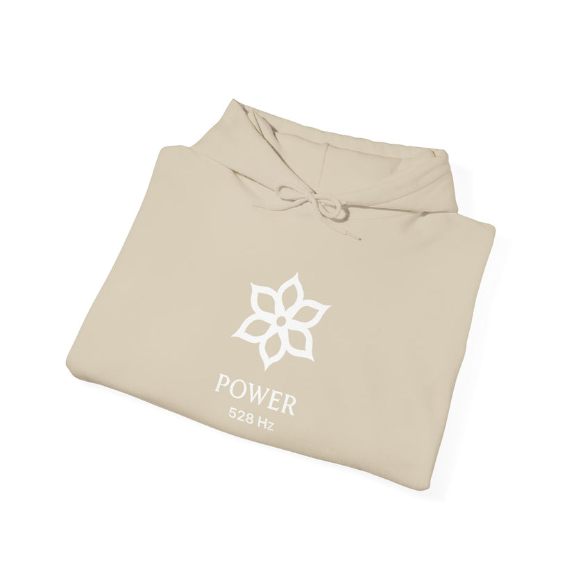 Power 528 Hz Star Logo Hoodie | Frequency Botanical Minimalist Design