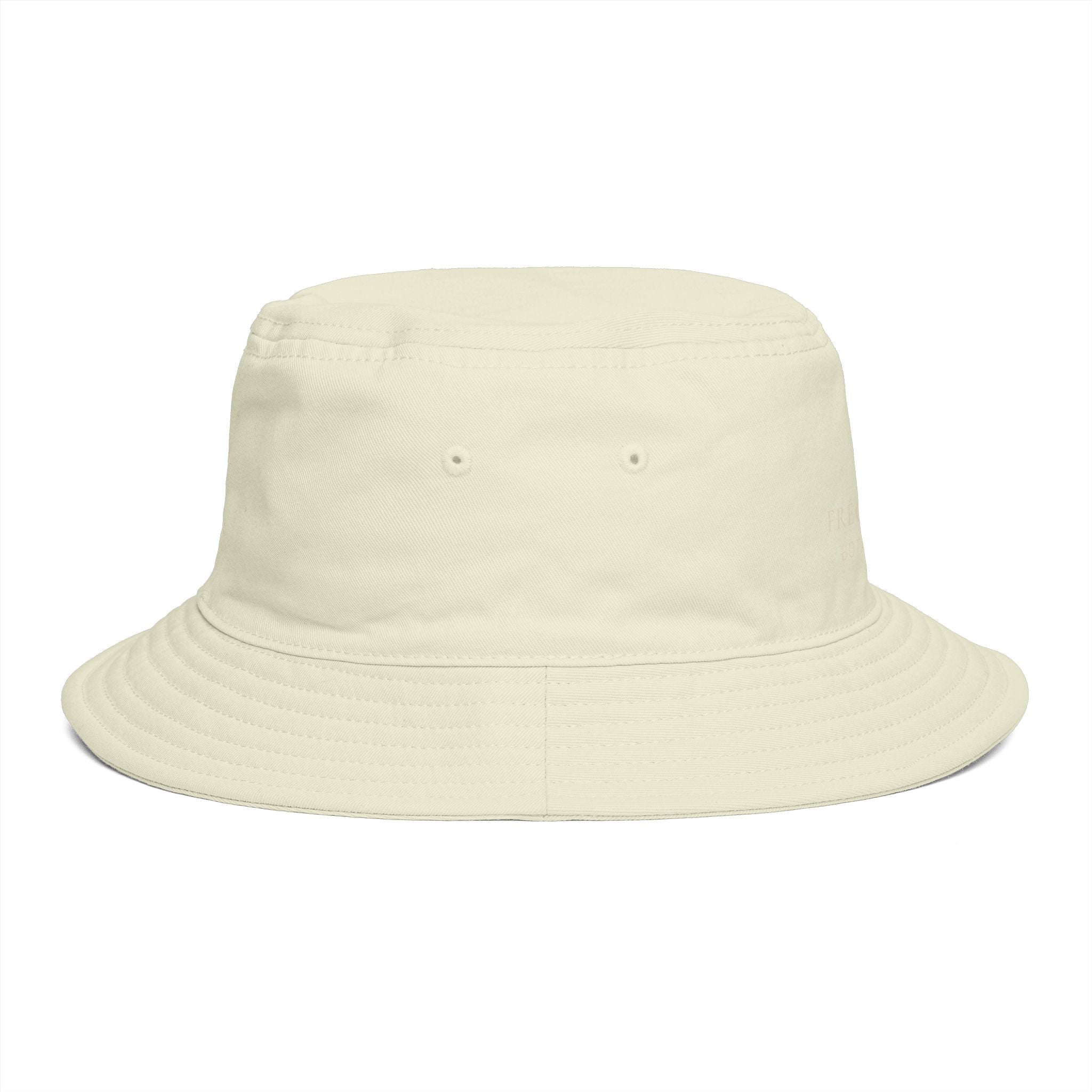 Frequénce Botanicals Embroidered Bucket Hat — Earthy Brown Garden Logo Sun Hat
