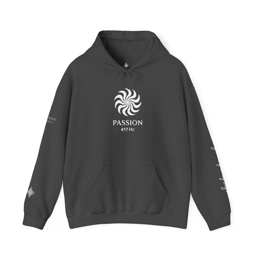 Passion 417 Hz Star Logo Hoodie | Frequency Botanical Minimalist Design