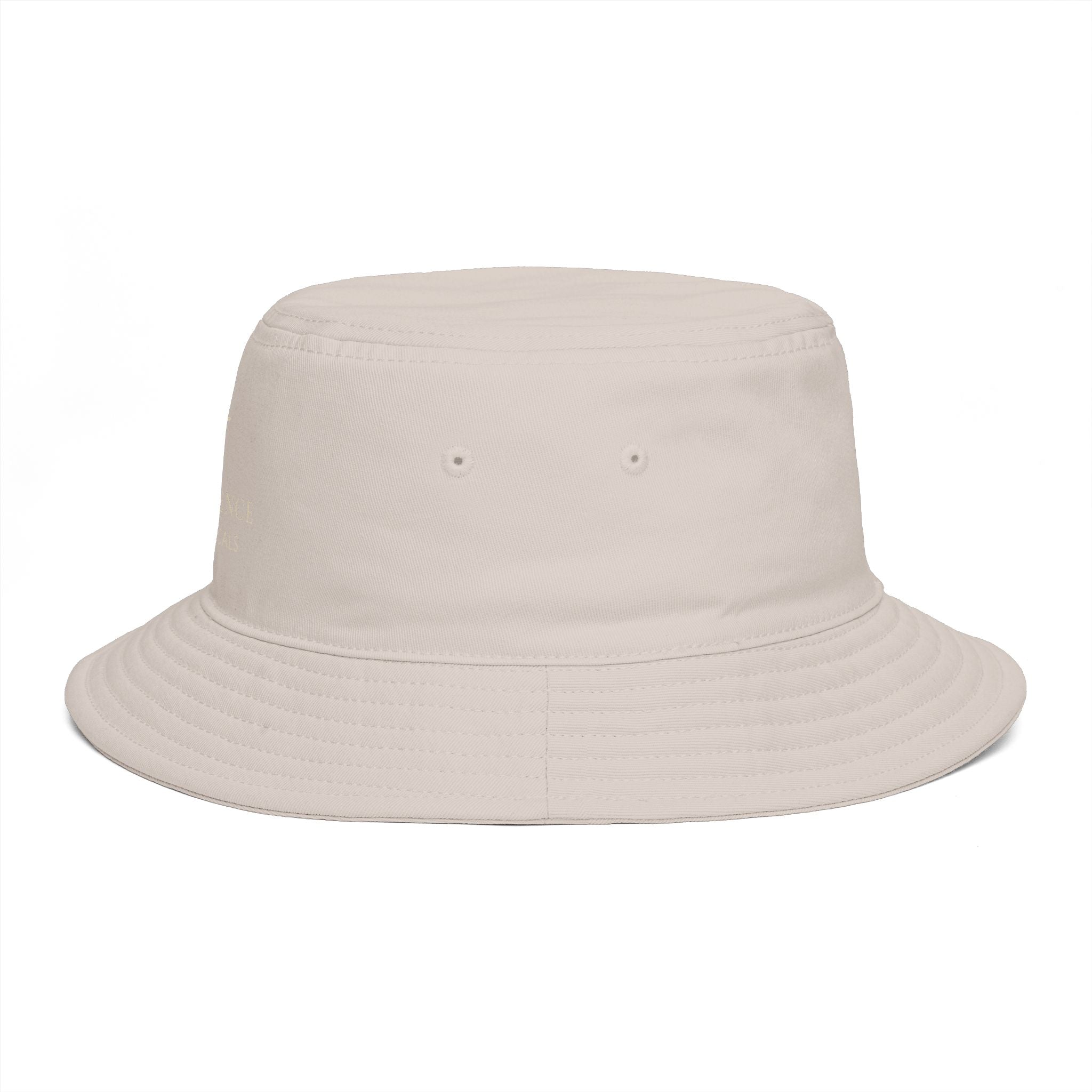 Frequénce Botanicals Embroidered Bucket Hat — Earthy Brown Garden Logo Sun Hat