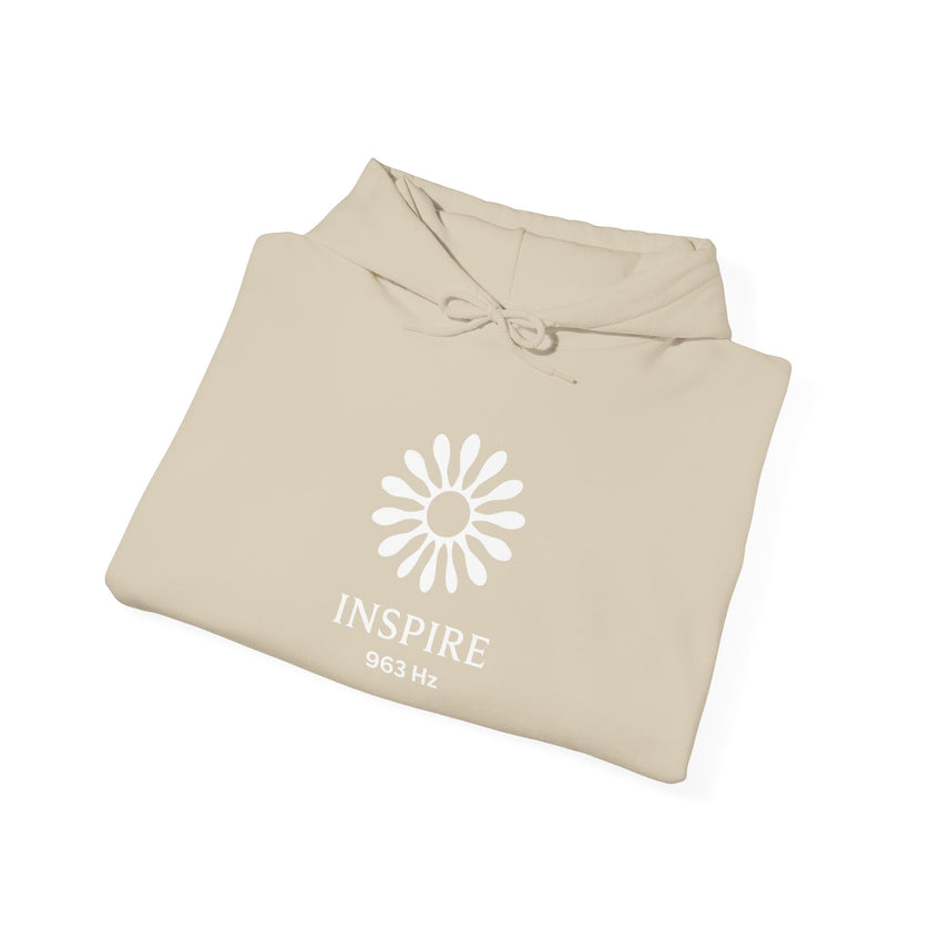 Inspire 965 Hz Star Logo Hoodie | Frequency Botanical Minimalist Design