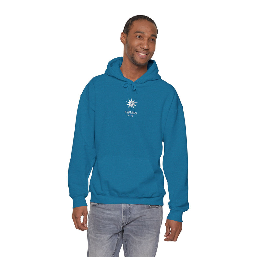 F°7 - EXPRESS - EMBROIDERED Unisex Heavy Blend™ Hooded Sweatshirt