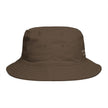 Frequénce Botanicals Embroidered Bucket Hat — Earthy Brown Garden Logo Sun Hat