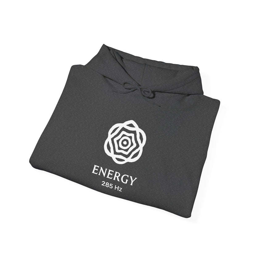 Energy 285 Hz Star Logo Hoodie | Frequency Botanical Minimalist Design