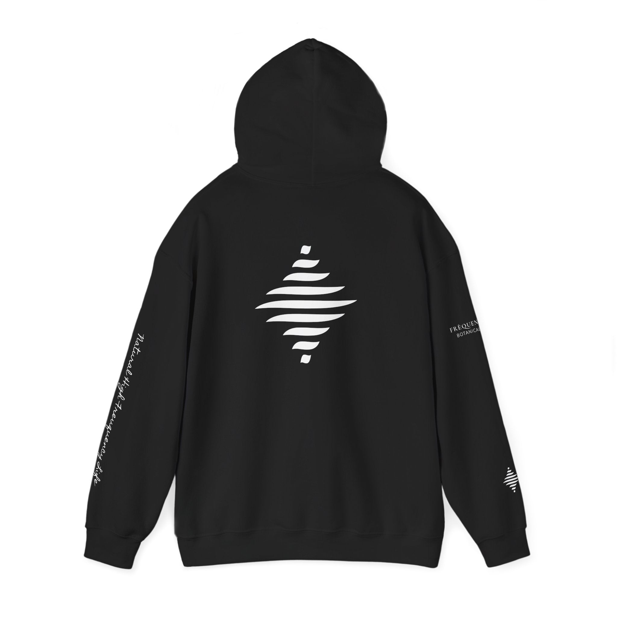 Power 528 Hz Star Logo Hoodie | Frequency Botanical Minimalist Design