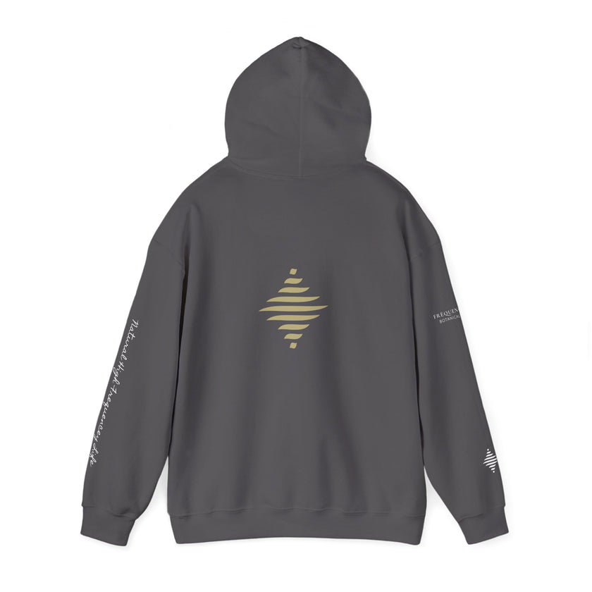 Instinct 396 Hz Star Logo Hoodie | Frequency Botanical Minimalist Design