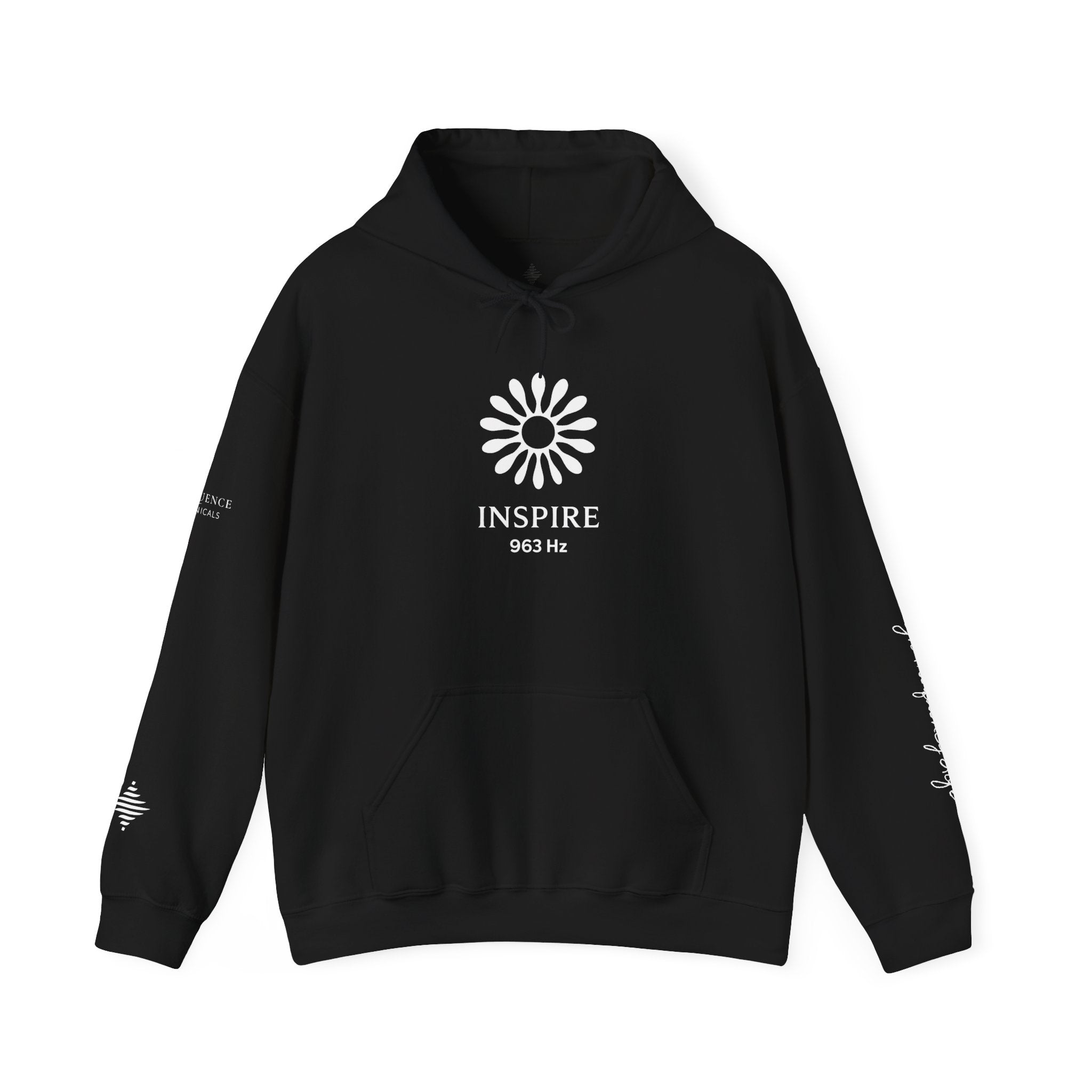 Inspire 965 Hz Star Logo Hoodie | Frequency Botanical Minimalist Design