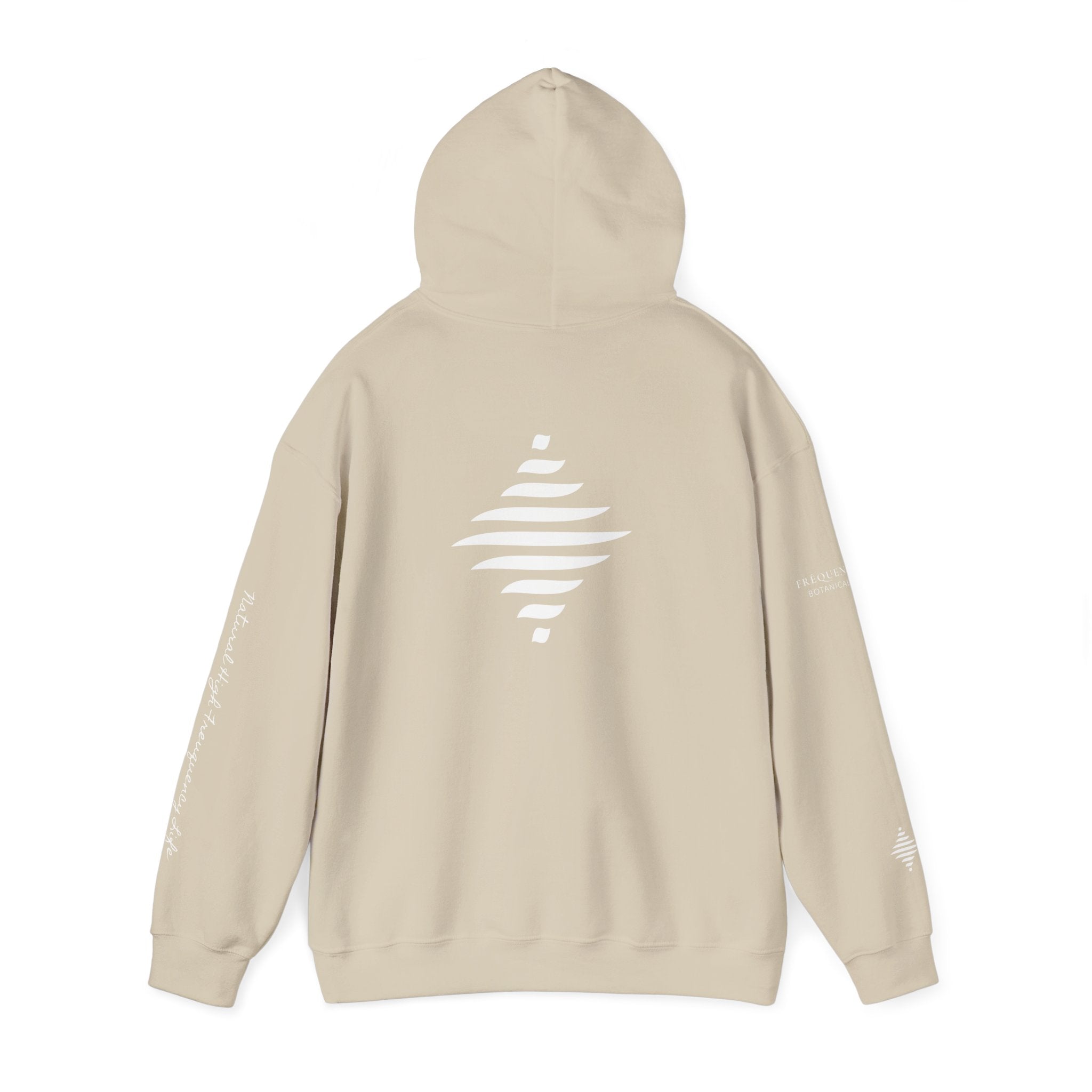 Power 528 Hz Star Logo Hoodie | Frequency Botanical Minimalist Design