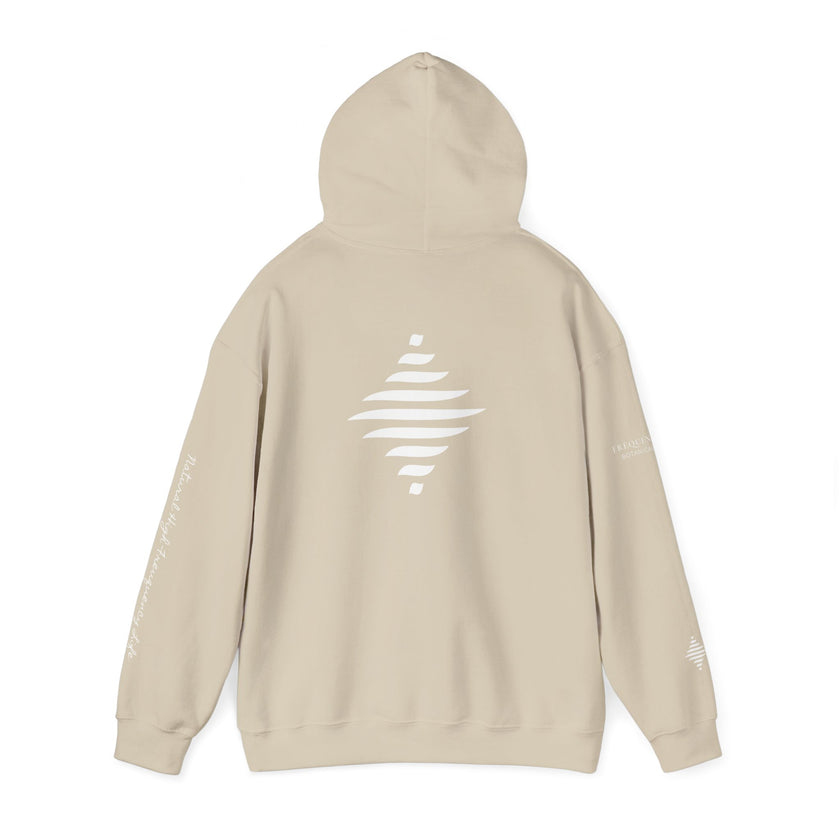Power 528 Hz Star Logo Hoodie | Frequency Botanical Minimalist Design
