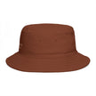 Frequénce Botanicals Embroidered Bucket Hat — Earthy Brown Garden Logo Sun Hat