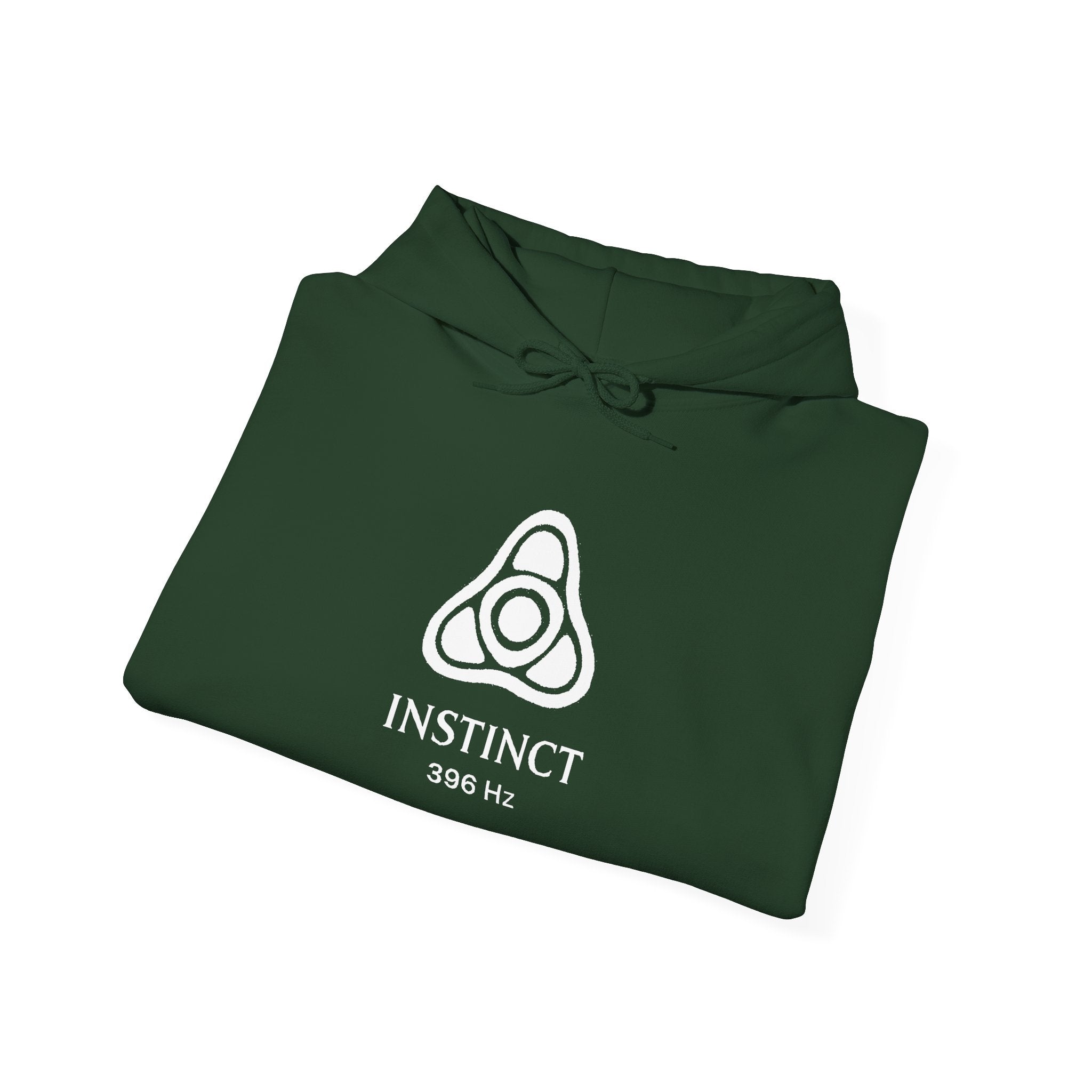Instinct 396 Hz Star Logo Hoodie | Frequency Botanical Minimalist Design