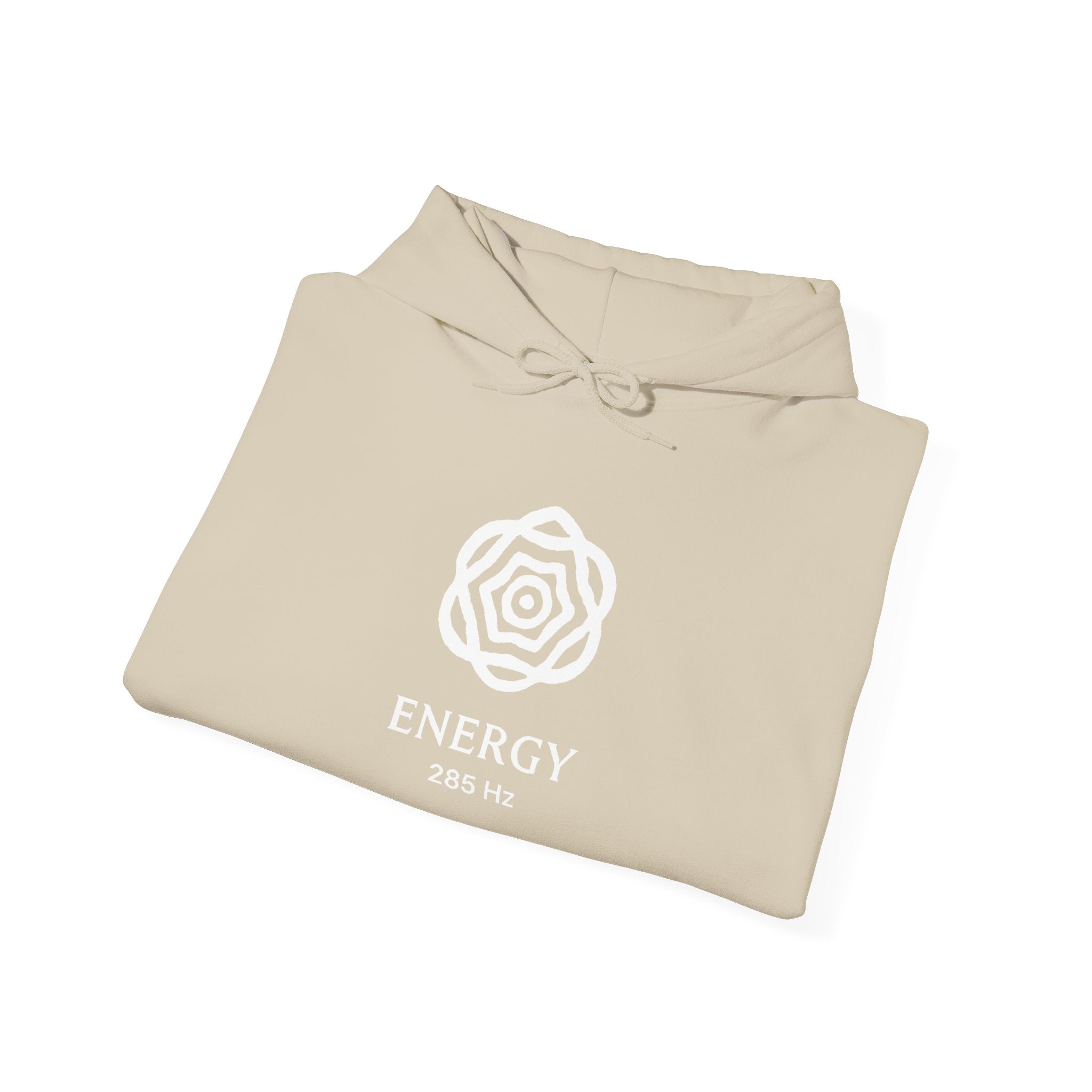 Energy 285 Hz Star Logo Hoodie | Frequency Botanical Minimalist Design