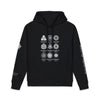 Frequence Sounder Hoodie — Minimalist Organic Pullover with Geometric Soundwave Graphics