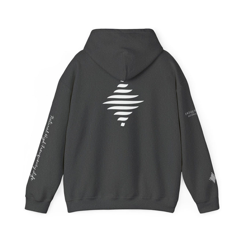 Power 528 Hz Star Logo Hoodie | Frequency Botanical Minimalist Design