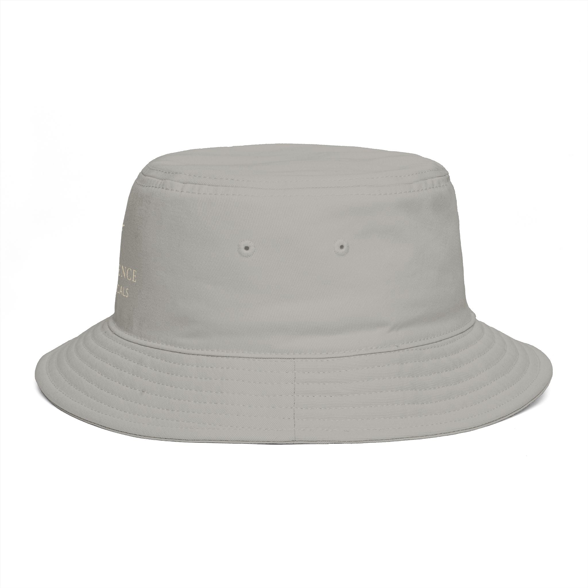 Frequénce Botanicals Embroidered Bucket Hat — Earthy Brown Garden Logo Sun Hat
