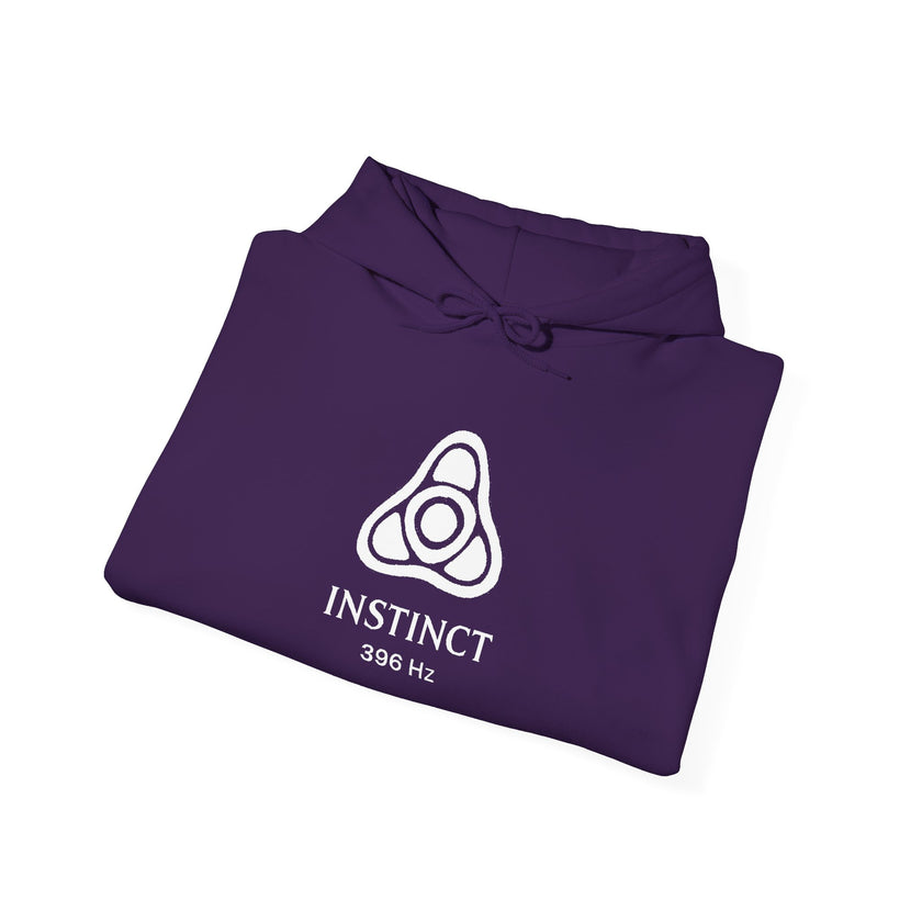 Instinct 396 Hz Star Logo Hoodie | Frequency Botanical Minimalist Design