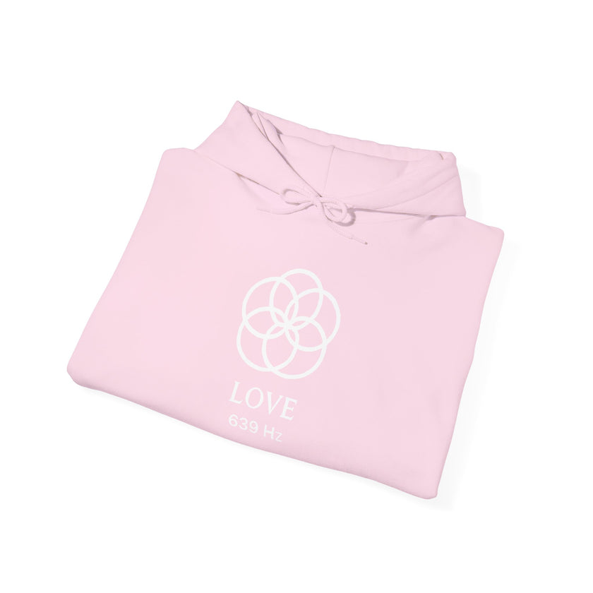 Love 639 Hz Star Logo Hoodie | Frequency Botanical Minimalist Design