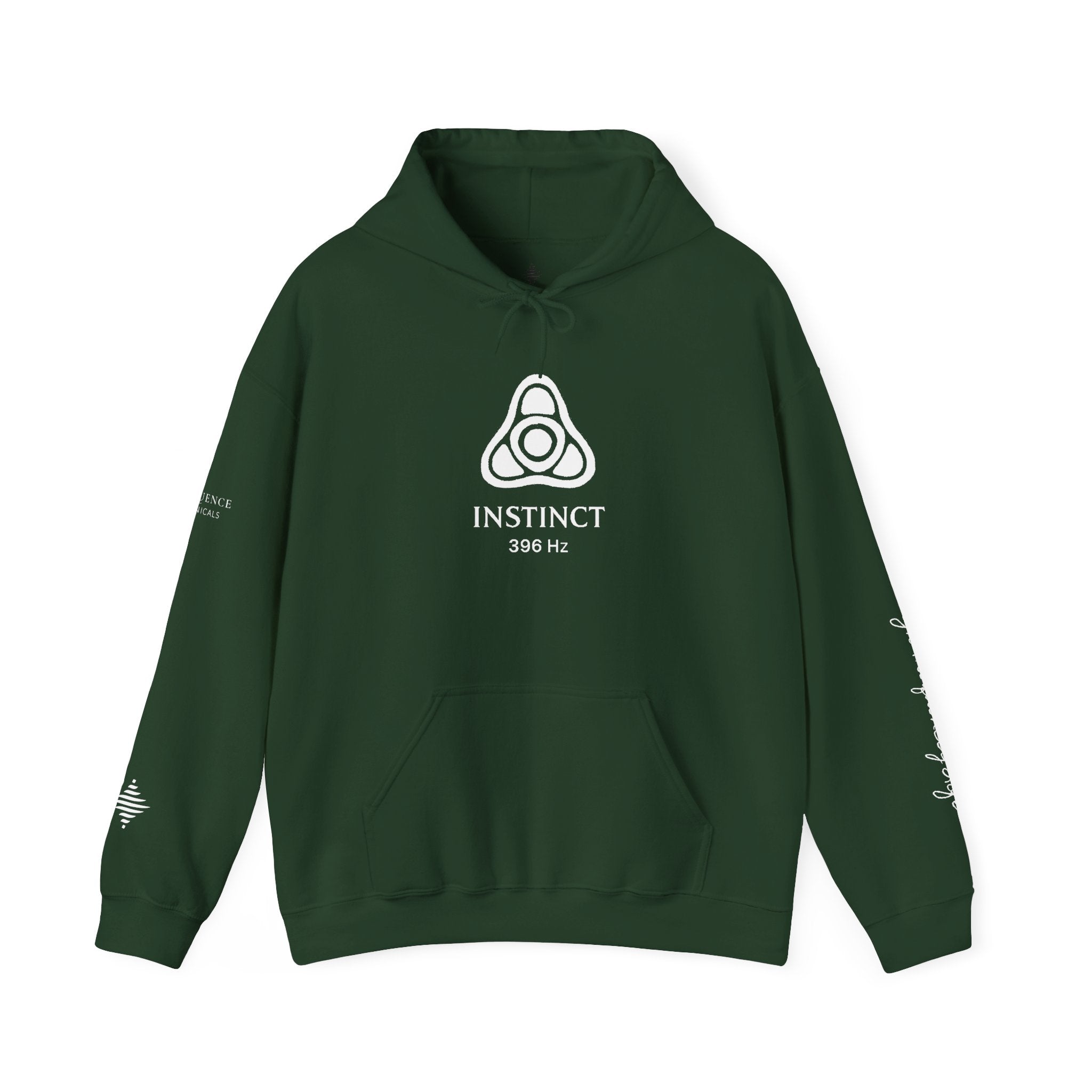 Instinct 396 Hz Star Logo Hoodie | Frequency Botanical Minimalist Design