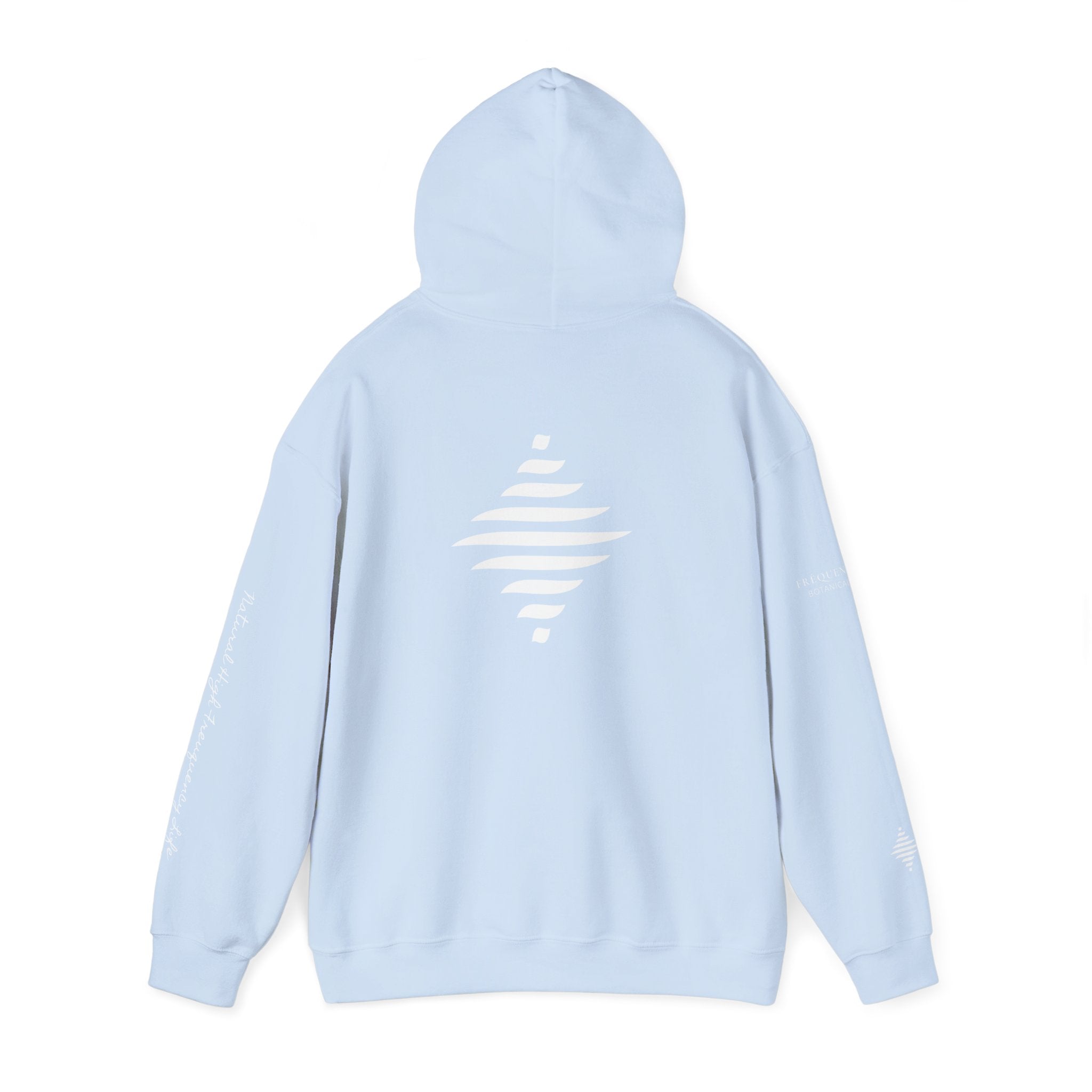 Power 528 Hz Star Logo Hoodie | Frequency Botanical Minimalist Design