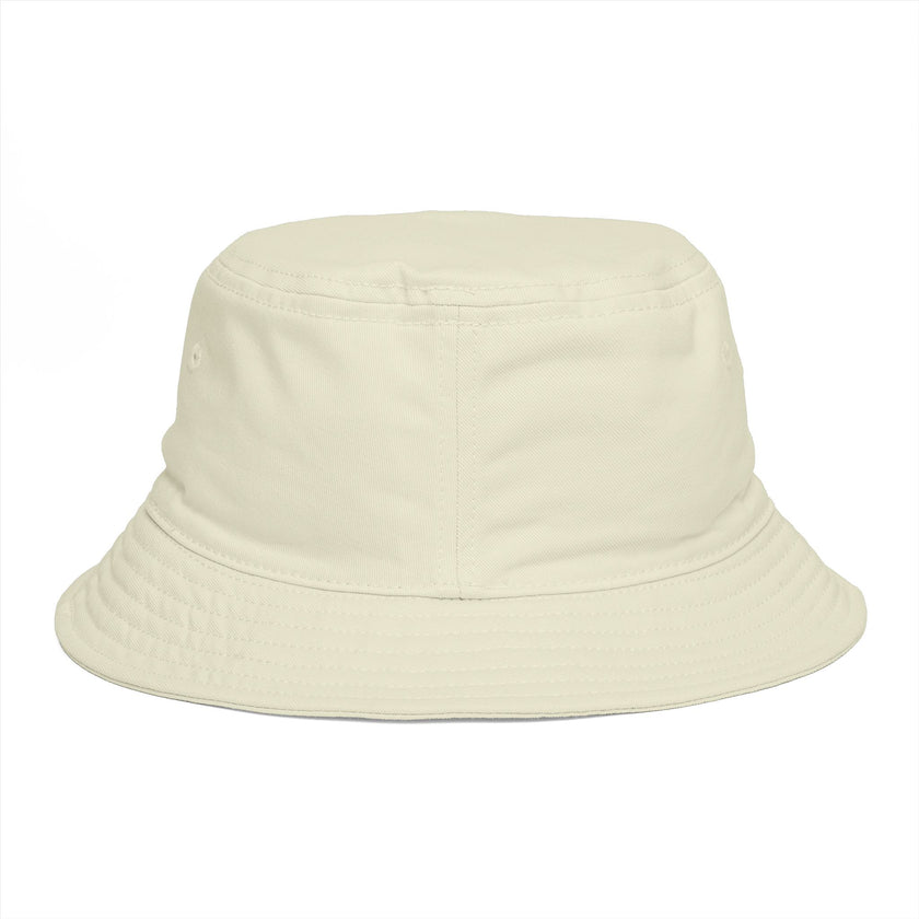 Frequénce Botanicals Embroidered Bucket Hat — Earthy Brown Garden Logo Sun Hat
