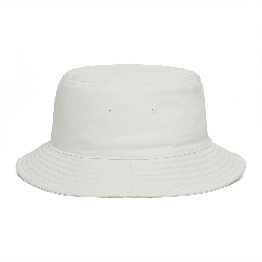 Frequénce Botanicals Embroidered Bucket Hat — Earthy Brown Garden Logo Sun Hat