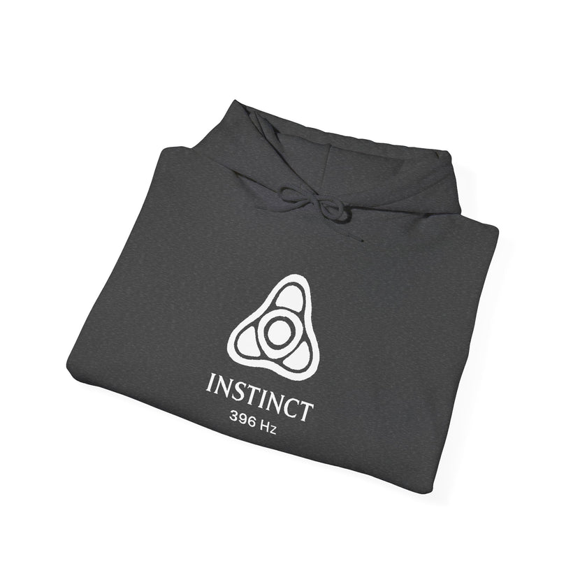 Instinct 396 Hz Star Logo Hoodie | Frequency Botanical Minimalist Design