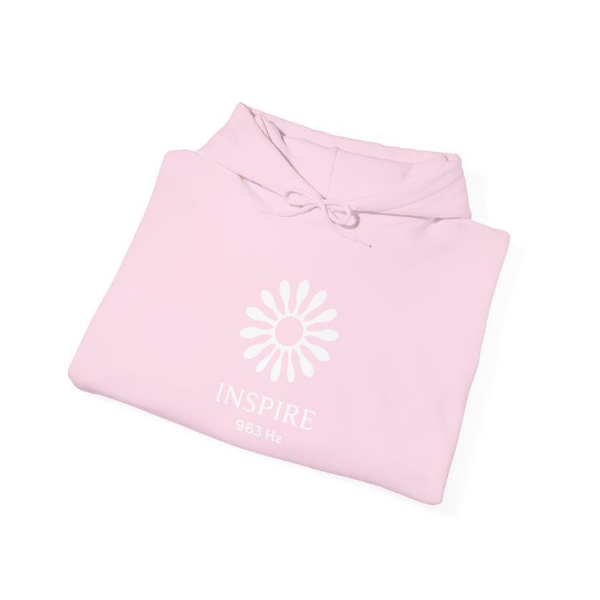 Inspire 965 Hz Star Logo Hoodie | Frequency Botanical Minimalist Design