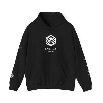 Energy 285 Hz Star Logo Hoodie | Frequency Botanical Minimalist Design